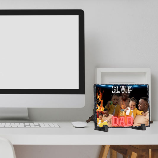 Customizable Stone Photo Frame Plaque with Stand