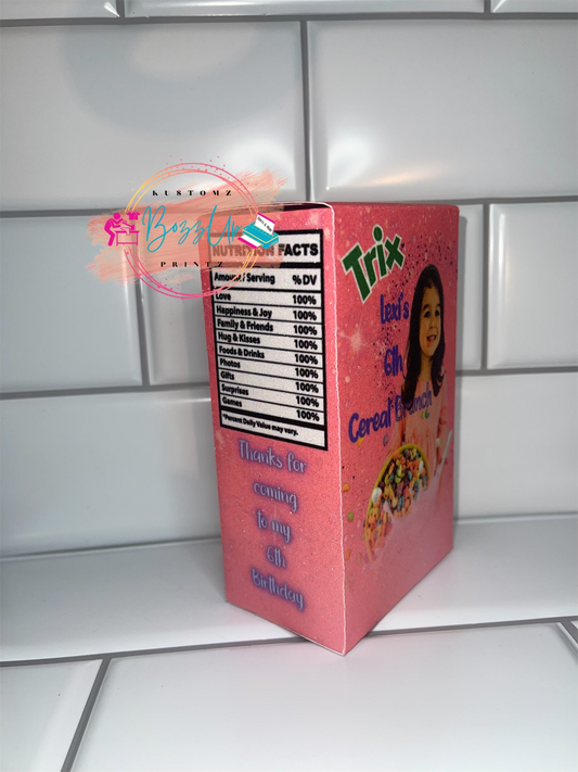 Mini Cereal Party Favor Box