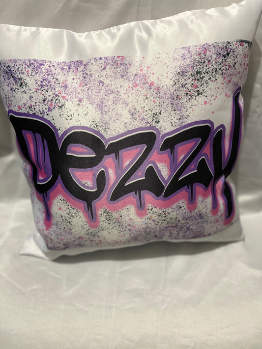 Custom Graffiti Style Throw Pillow - BozzUp Kustomz 