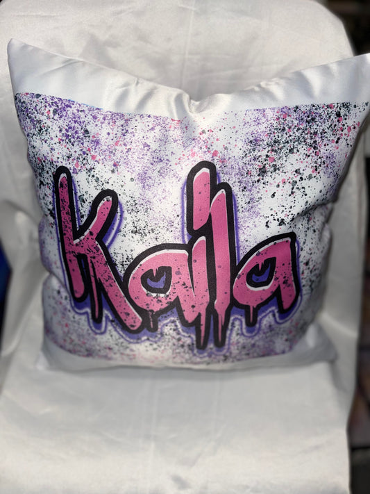 Custom Graffiti Style Throw Pillow - BozzUp Kustomz 